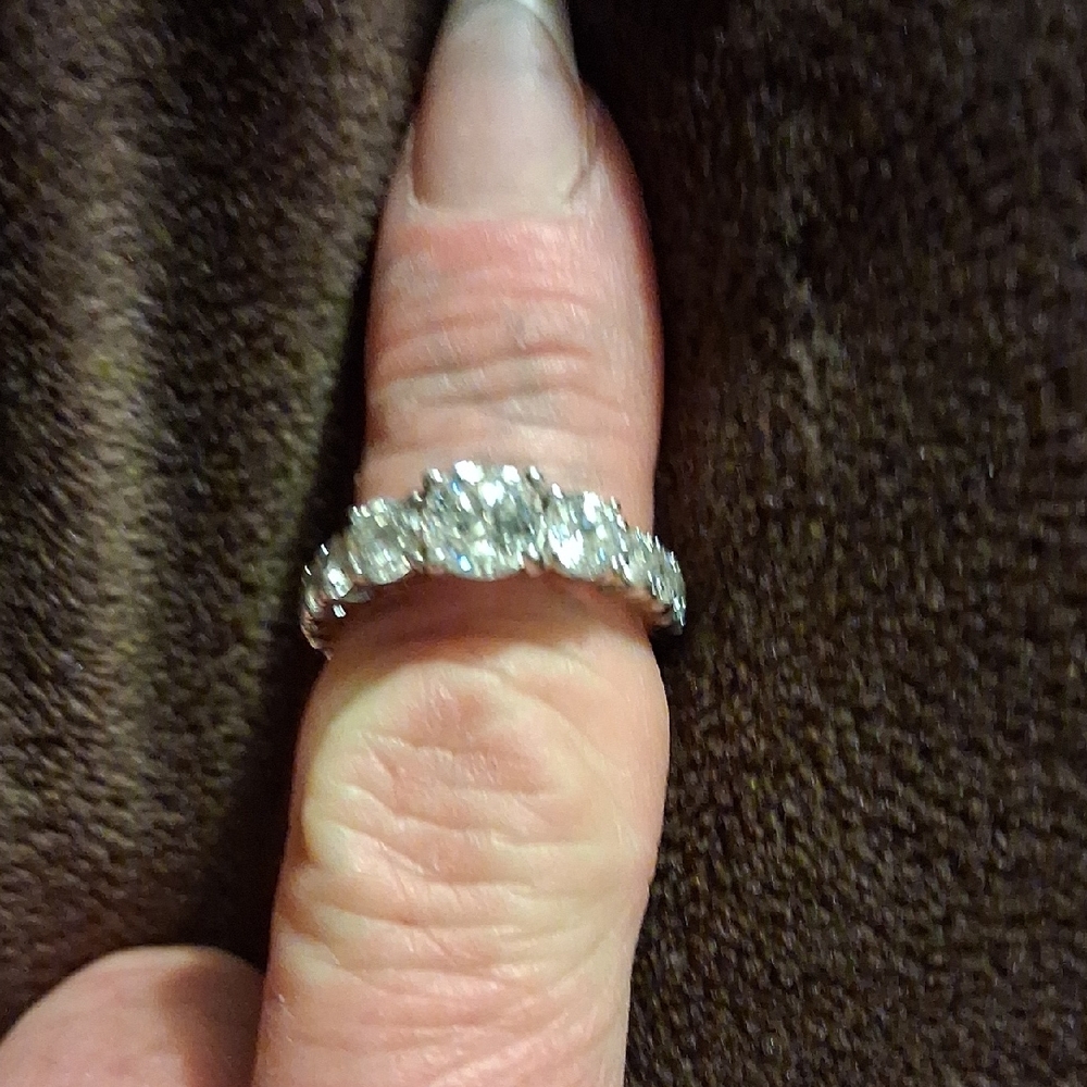 Beautiful Cubic Zirconia Set In .925 Sterling Silver